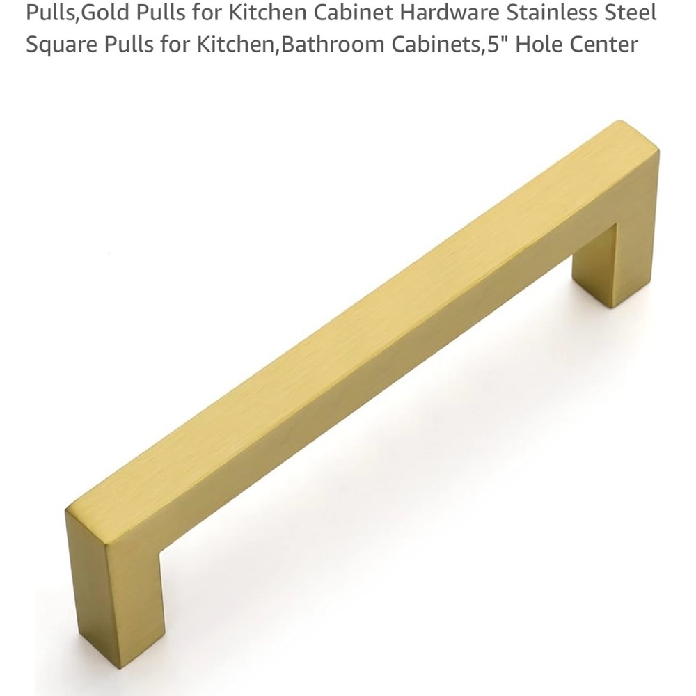 5 inch gold cabinet pulls - 25 count
